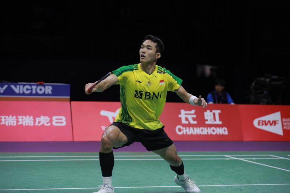 Jonatan Christie di Piala Sudirman 2023 (dok. PP PBSI)
