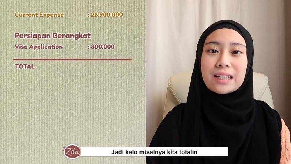 Cuplikan persiapan biaya kuliah ke luar negeri ala Zhafira Aqyla (youtube.com/@Zhafiraiha)