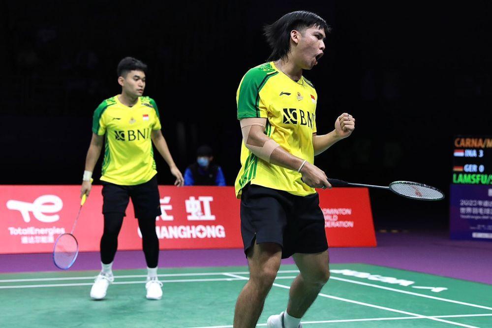 Leo Rolly Carnando/Daniel Marthin di Piala Sudirman 2023 (dok. PP PBSI)