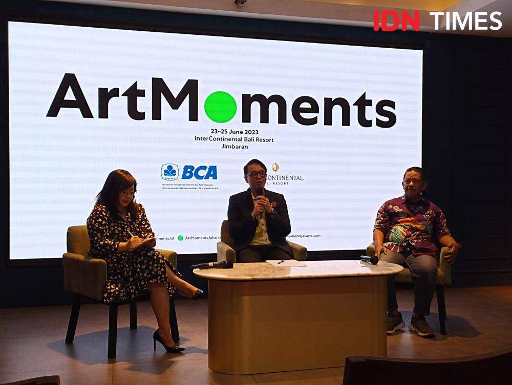 Konferensi Pers ArtMoments Bali 2023 di Habitate, Jakarta. 16 Mei 2023. (IDN Times/M. Tarmizi Murdianto)