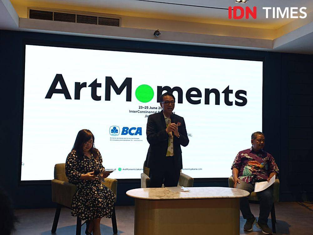 Konferensi Pers ArtMoments Bali 2023 di Habitate, Jakarta. 16 Mei 2023. (IDN Times/M. Tarmizi Murdianto)