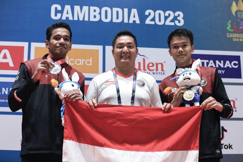 Tunggal putra Indonesia meraih medali emas dan perak di SEA Games 2023 (dok. PP PBSI)