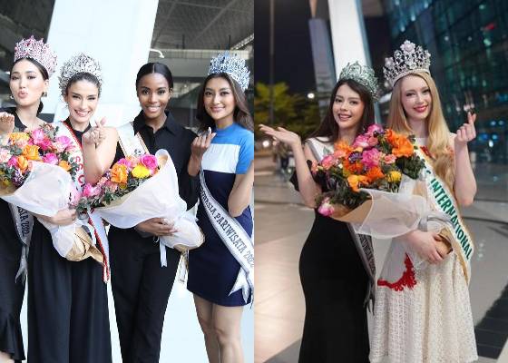 Potret Kedatangan Miss International 2022, Miss Supranational 2022, dan Miss Charm 2023 ke Indonesia (Instagram.com/officialputeriindonesia)
