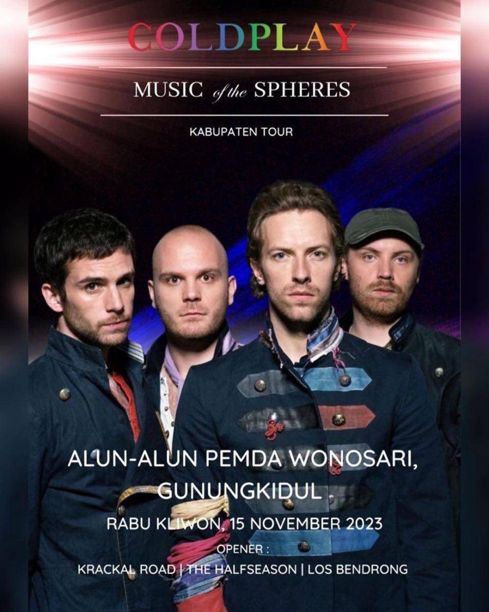 instagram post Armand Maulana berupa meme Coldplay manggung di Wonosari  (instagram.com/armandmaulana04)