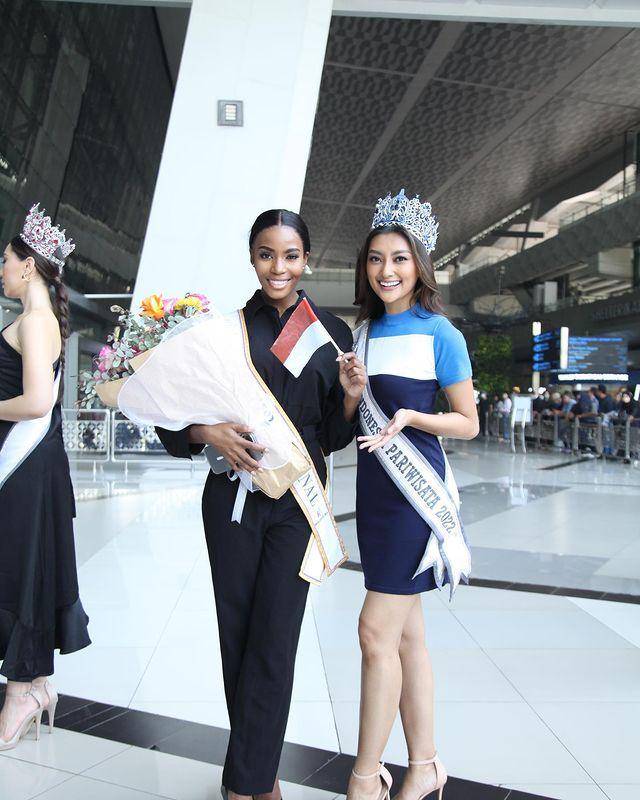 Potret Kedatangan Lalela Mswane, Miss Supranational 2022 ke Indonesia (Instagram.com/officialputeriindonesia)