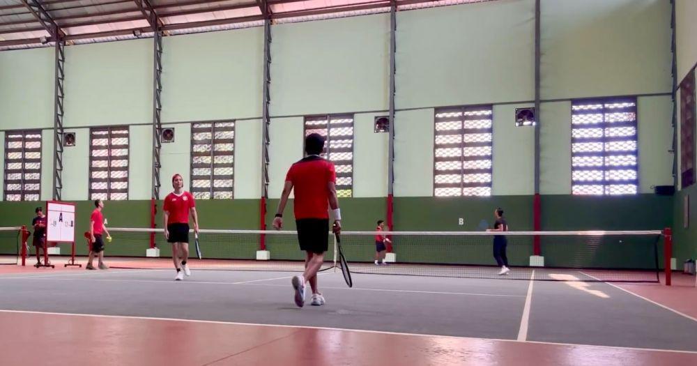 potret Desta dan Dikta latihan tenis bareng juara SEA Games 2023 (instagram.com/desta80s)