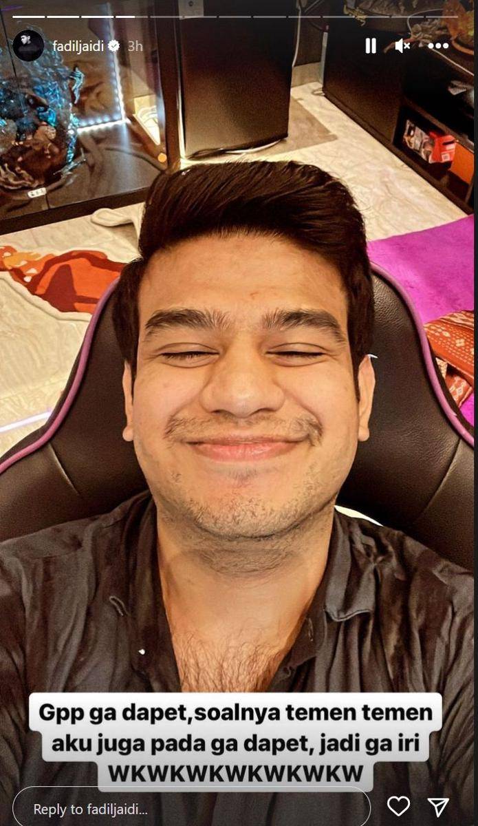 Fadil Jaidi kalah war tiket Coldplay (instagram.com/fadiljaidi)