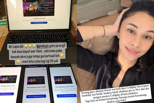 11 Potret Artis Ikut War Tiket Coldplay, Siapa yang Berhasil?