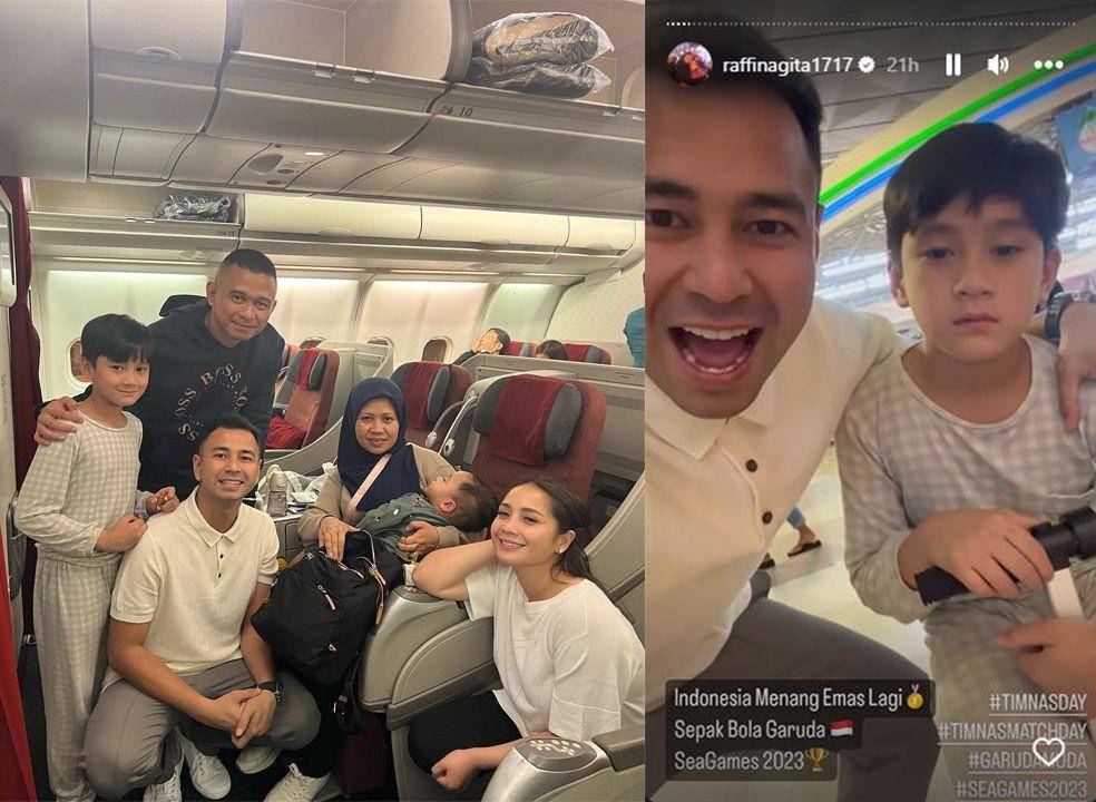 Artis Indonesia nobar final Sea Games (instagram.com/raffinagita1717)
