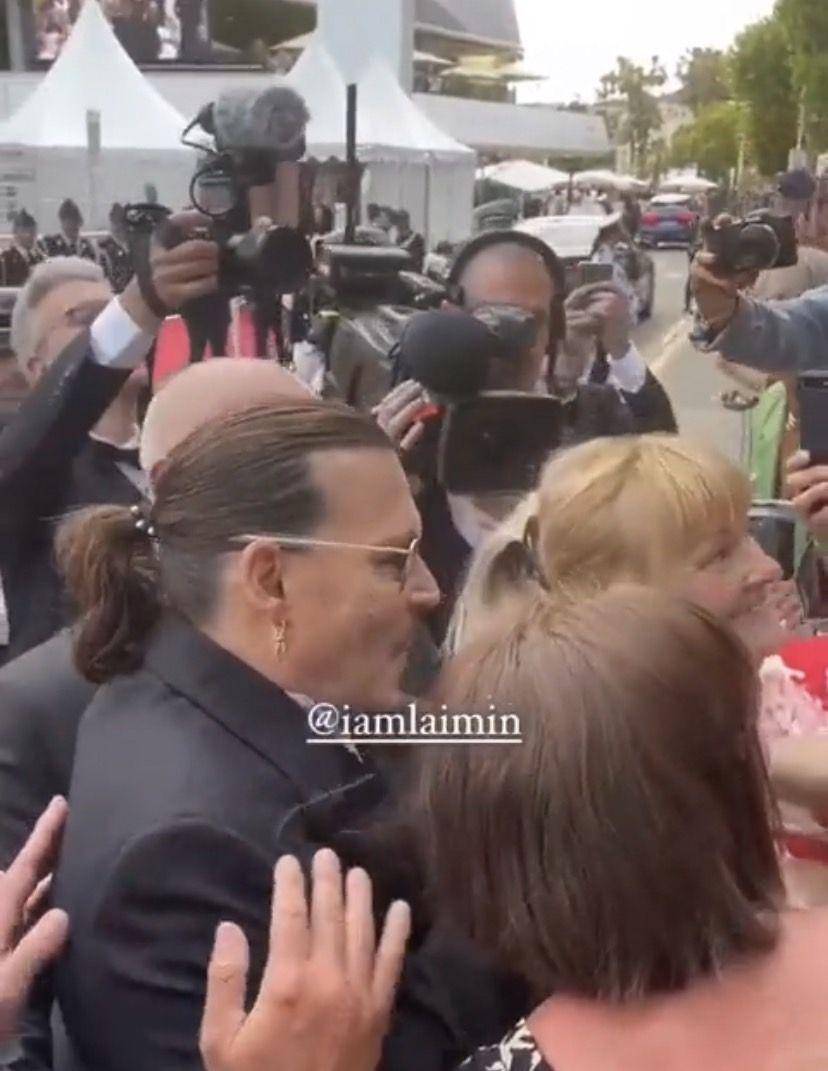 potret Johnny Depp di festival film Cannes (instagram.com/iamlaimin)