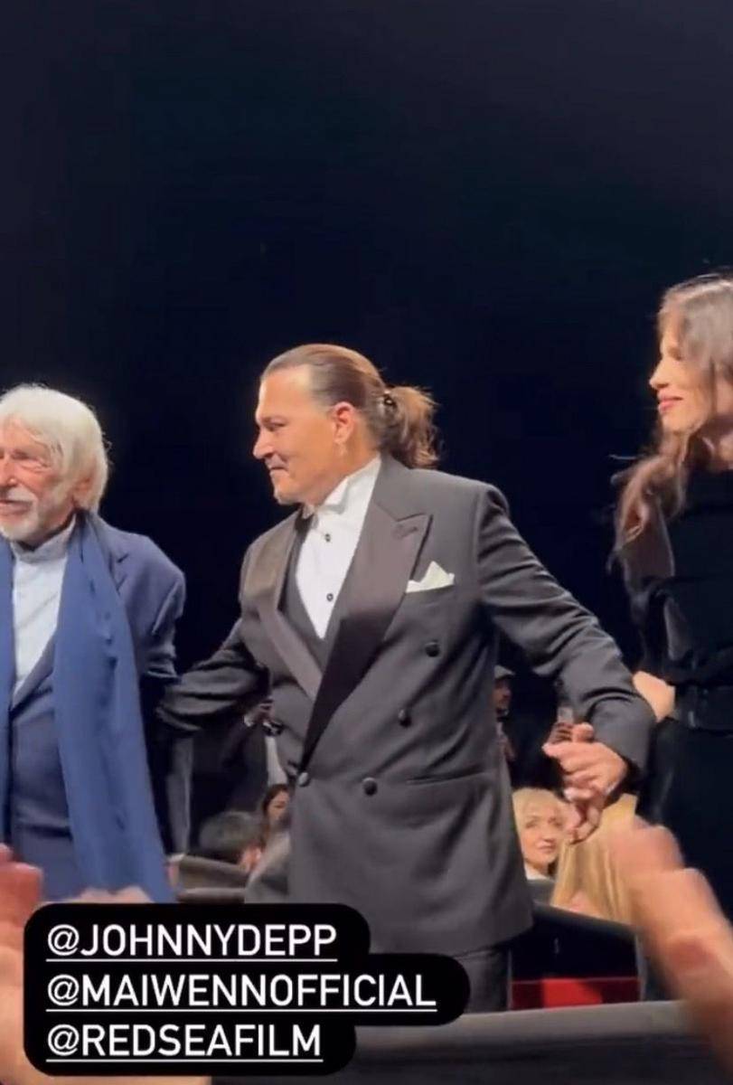 potret Johnny Depp di festival film Cannes (instagram.com/maiwennofficial)