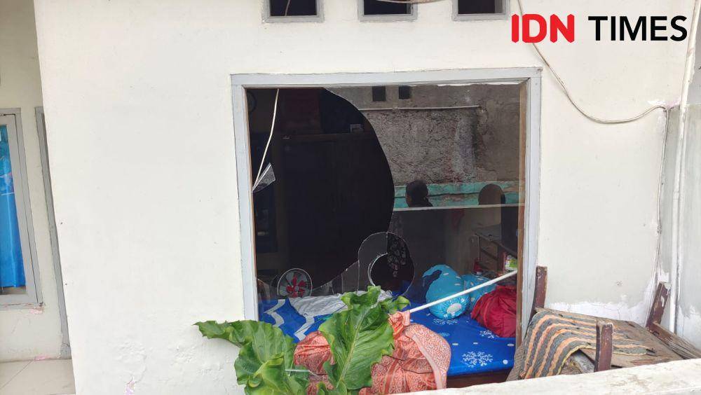 Rumah tersangka yang melakukan penusukan terhadap korban di Kampung Bulak Barat RW8