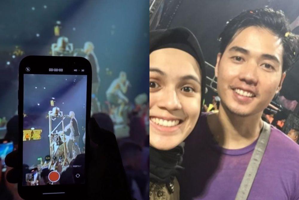 7 Momen Nycta Gina dan Kinos Nonton Konser Coldplay, Berakhir Ngakak!
