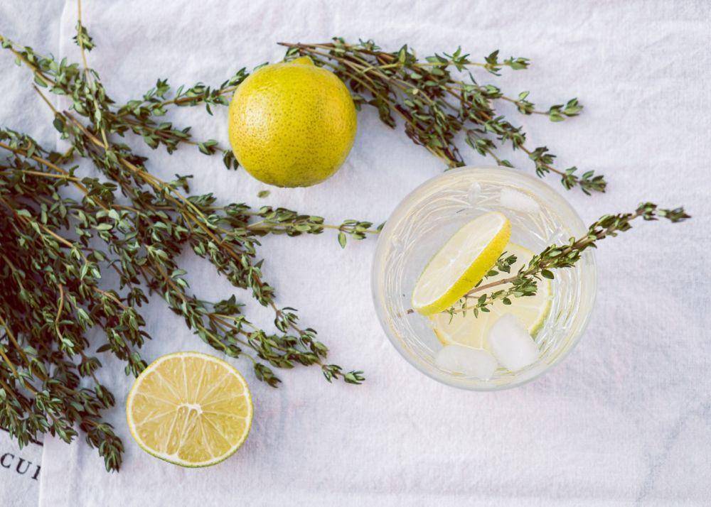 ilustrasi air thyme dan lemon (pexels.com/Nadi Lindsay)