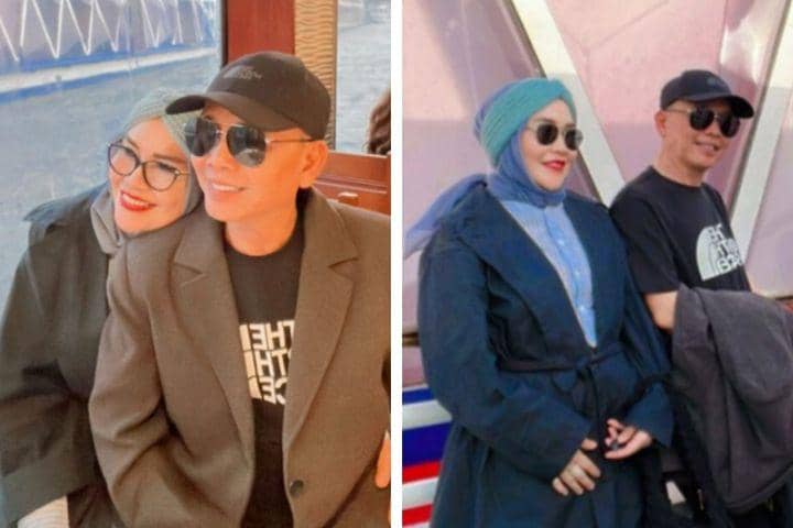 7 Potret Orang Tua Ayu Ting Ting Liburan di Timur Tengah, Romantis!