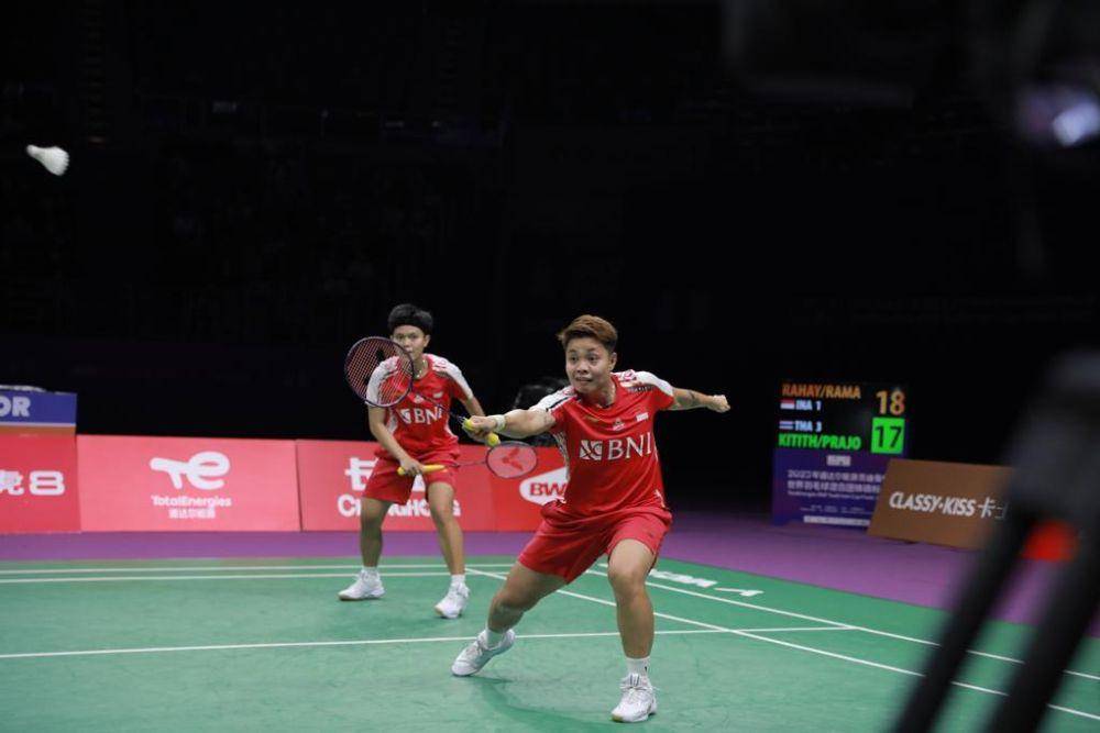 Apriyani Rahayu/Siti Fadia Silva Ramadhanti di Piala Sudirman 2023 (dok. PP PBSI)
