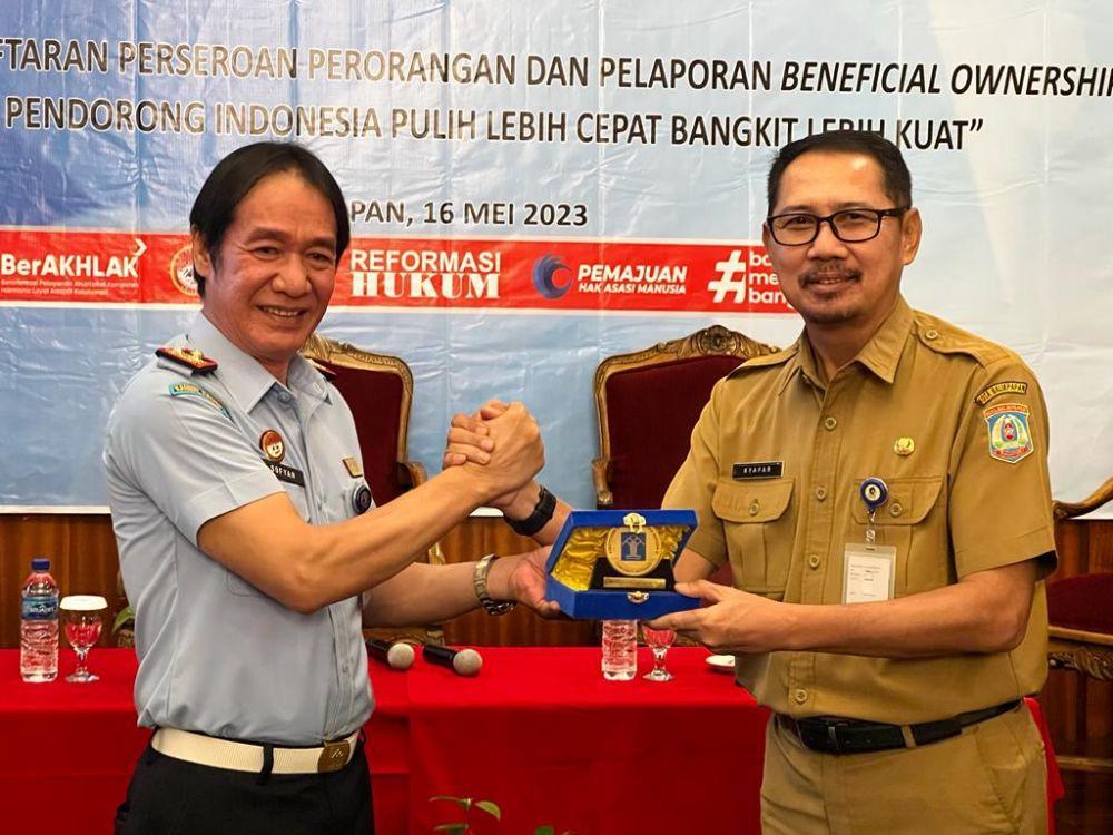 Kemenkumham dan Kota Balikpapan MoU Perlindungan Kekayaan Intelektual
