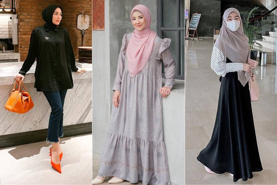 OOTD hijab mama muda ala artis (instagram.com/citraciki | natasharizkynew | larissachou)