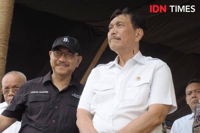 Ketua Satgasus Luhut Binsar Pandjaitan bersama Kepala OIKN Bambang Bambang Susantono. Foto Tim Komunikasi OIKN (IDN Times/Ervan)
