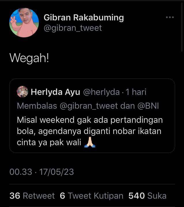 Tweet Gibran Rakabuming (twitter.com/gibran_tweet)