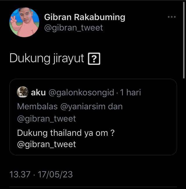 Tweet Gibran Rakabuming (twitter.com/gibran_tweet)