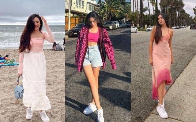 11 Inspirasi OOTD Nuansa Pink ala Beby Tsabina, Super Cute!
