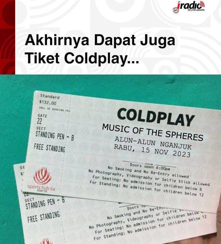 meme war tiket Coldplay (instagram.com/iradiojakarta)