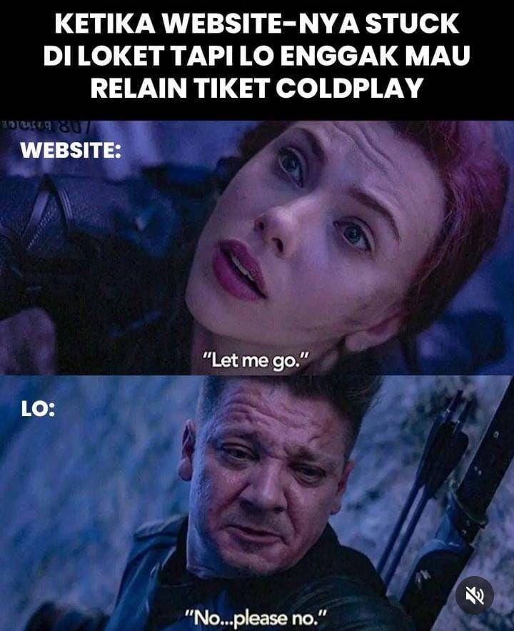 meme war tiket Coldplay (instagram.com/kincirdotcom)