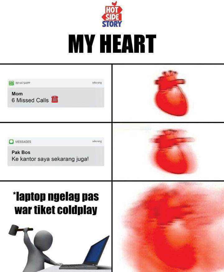 meme war tiket Coldplay (instagram.com/hotsidestory.id)