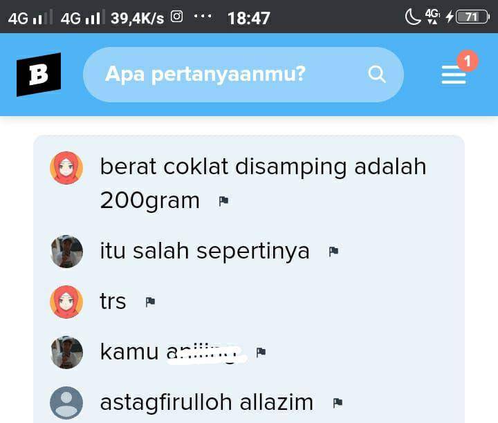 jawaban kocak di Brainly (twitter.com/weusonf)