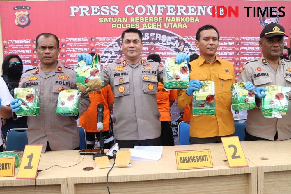 12 Kg Sabu di Aceh Utara Gagal Edar, Ditanam di Kebun Belakang Rumah