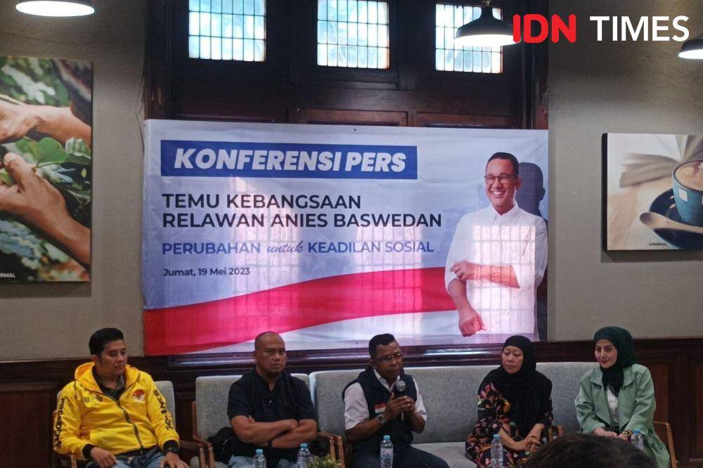 Konpers Temu Kebangsaan Relawan Anies Baswedan (IDN Times/Dini Suciatiningrum)