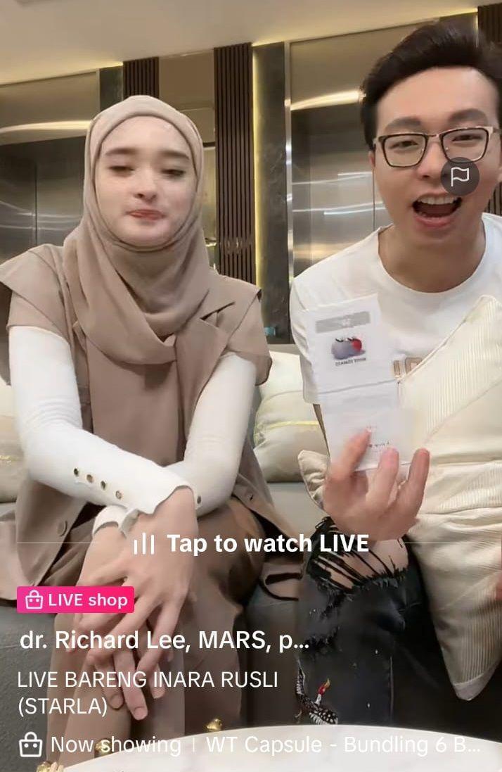 Inara Rusli lepas cadar (Tiktok.com/@drrichardlee)