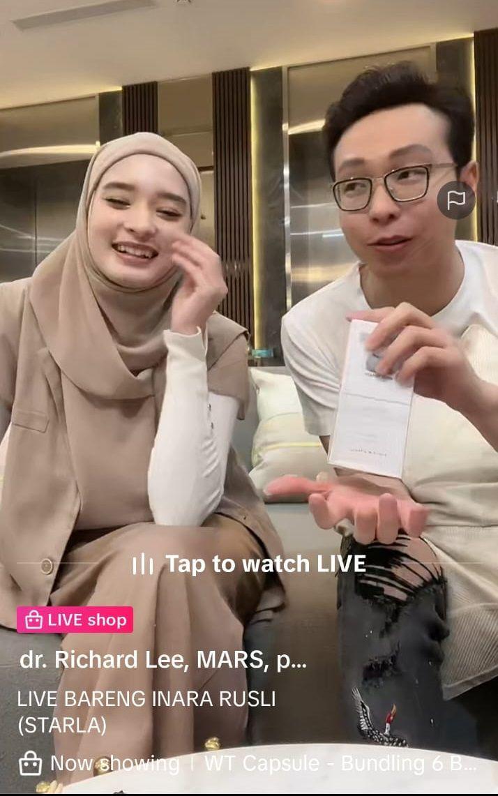 Inara Rusli lepas cadar (Tiktok.com/@drrichardlee)