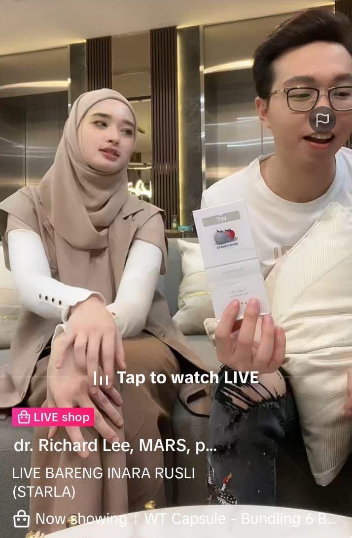 Inara Rusli lepas cadar (Tiktok.com/@drrichardlee)