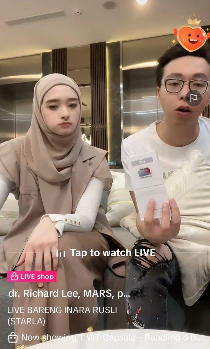 Inara Rusli lepas cadar (Tiktok.com/@drrichardlee)