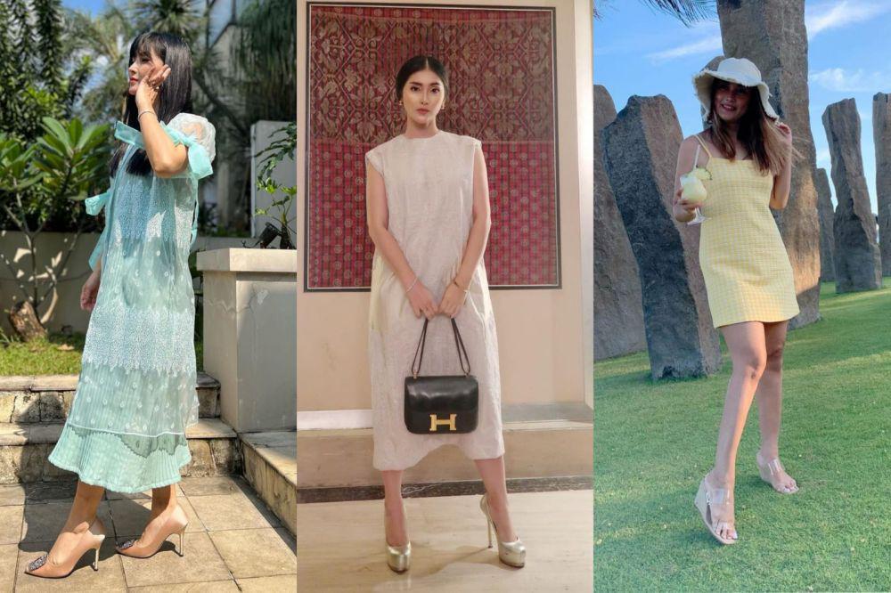 9 Inspirasi Dress Mama Muda ala Eva Anindita, Modis Banget!