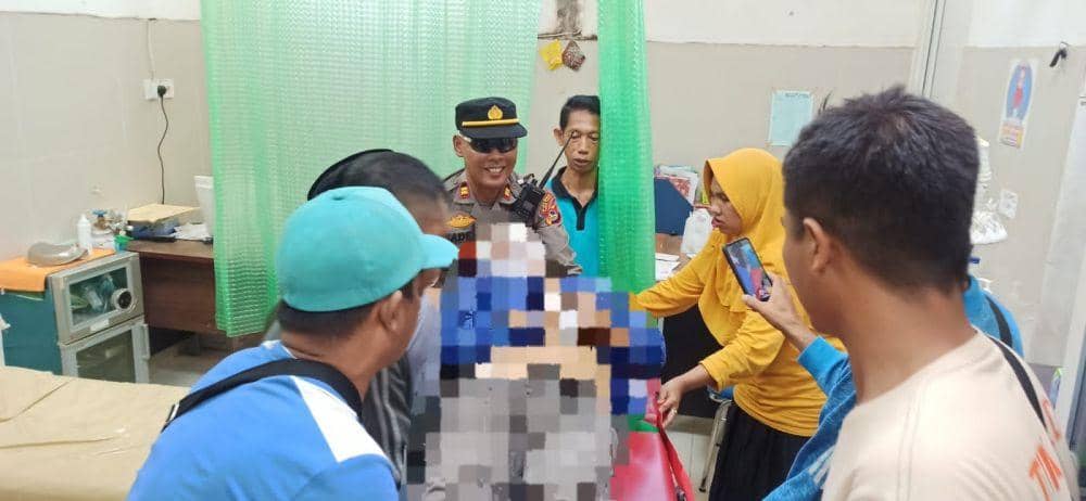 Jenazah korban dibawa ke Puskesmas. (dok. Polres Lombok Tengah)