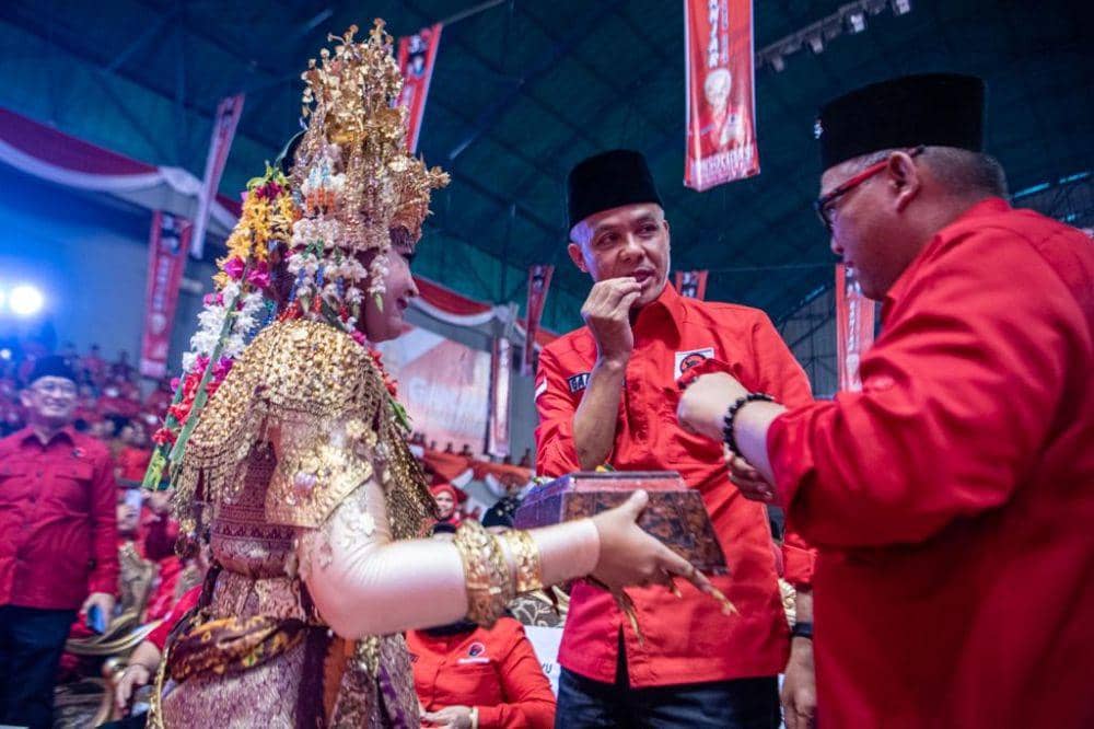 Konsolidasi pemenangan Pemilu 2024 DPD PDIP Sumsel. (ANTARA FOTO/Nova Wahyudi)