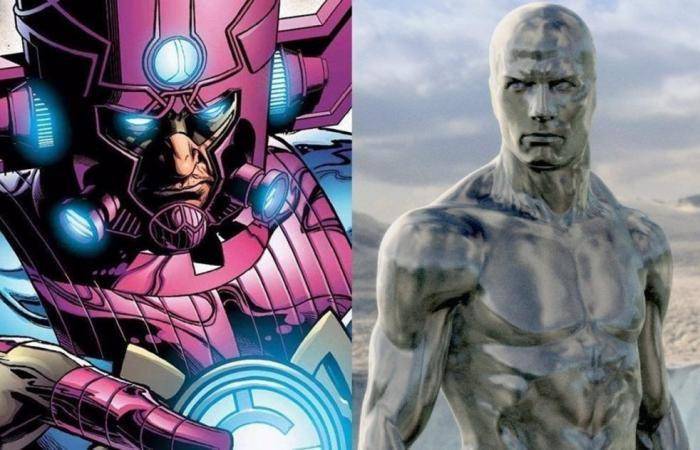 Galactus dan Silver Surfer, dua villain yang digadang-gadang jadi lawan Fantastic Four (Dok. Marvel Studios)