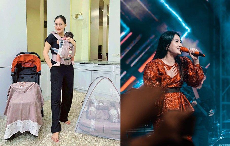 7 Potret Nella Kharisma setelah Melahirkan, Kembali Eksis Bernyanyi!