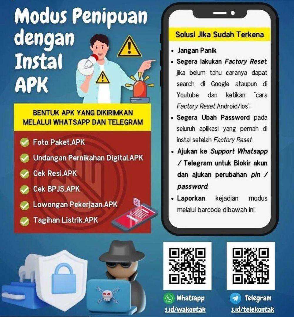 ilustrasi penipuan di WhatApps (instagram.com/siswajombang)