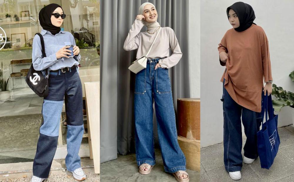 7 Ide Outfit Denim ala Hijabers untuk Buka Bersama, Stylish dan Nyaman