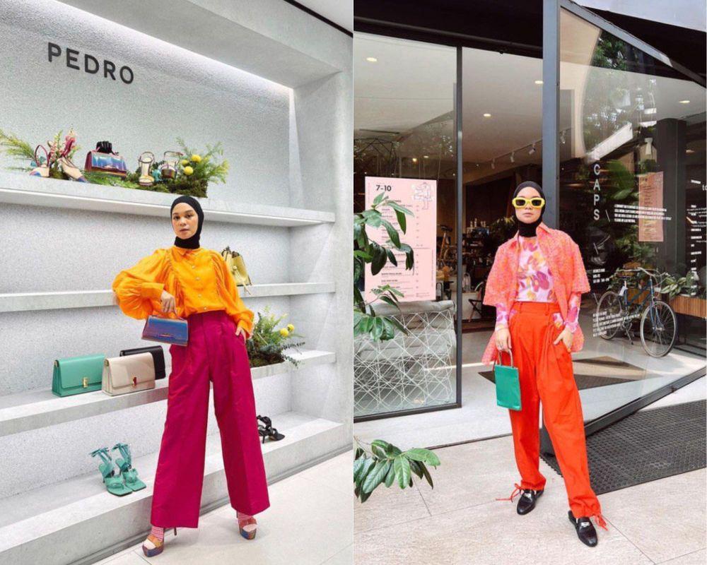 10 Ide Padu Padan Outfit Hijab Nuansa Oranye ala Tantri Namirah