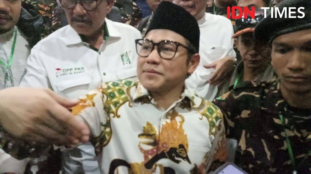 Ketua Umum PKB, Muhaimin Iskandar saat berada di Kota Makassar. (Dahrul Amri/IDN Times Sulsel)