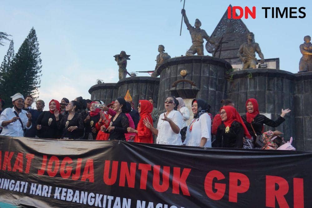 Kenduri Masyarakat Jogja untuk Ganjar Pranowo RI 1 di Plataran Monumen Serangan Umum 1 Maret 1949 Yogyakarta, Sabttu (20/5/2023)(IDNTimes/Tunggul Damarjati)