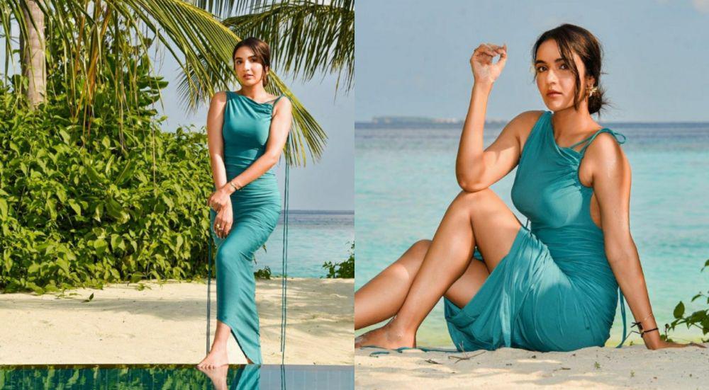 7 Potret Liburan Terbaru Jasmin Bhasin di Maldives, Stres Lenyap!
