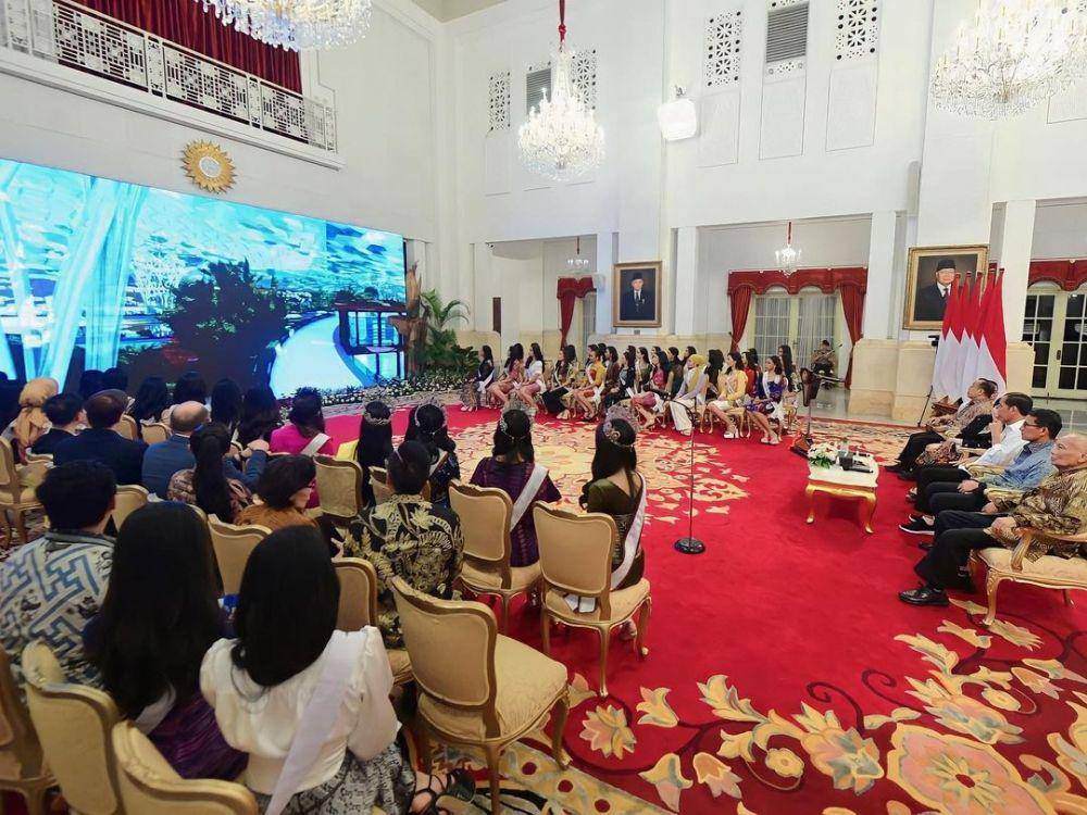 Potret Finalis Puteri Indonesia 2023 di Istana Kepresidenan (Instagram.com/officialputeriindonesia)