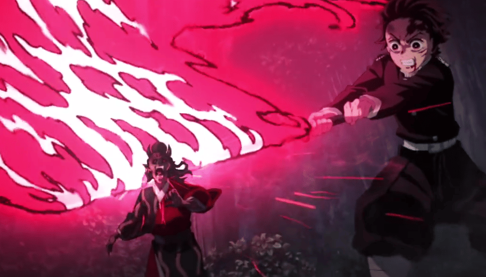 Tanjiro gagal menebas leher Hantengu (dok. Ufotable/ Kimetsu no Yaiba Swordsmith Village Arc)
