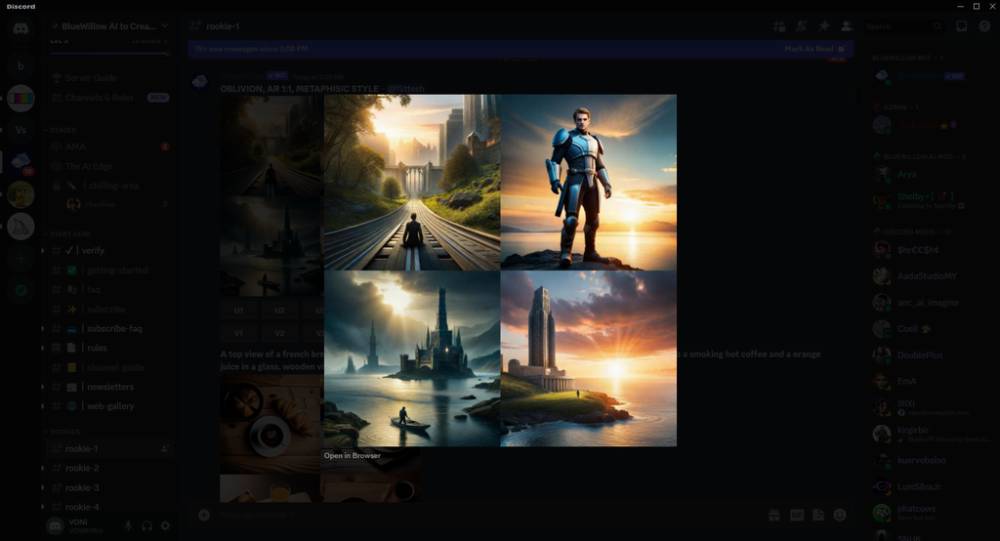 contoh gambar hasil kreasi BlueWillow (dok. Discord)